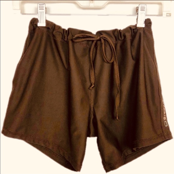 Breathe Pants - Vintage 90's Brown Yoga Shorts Hot Yoga M